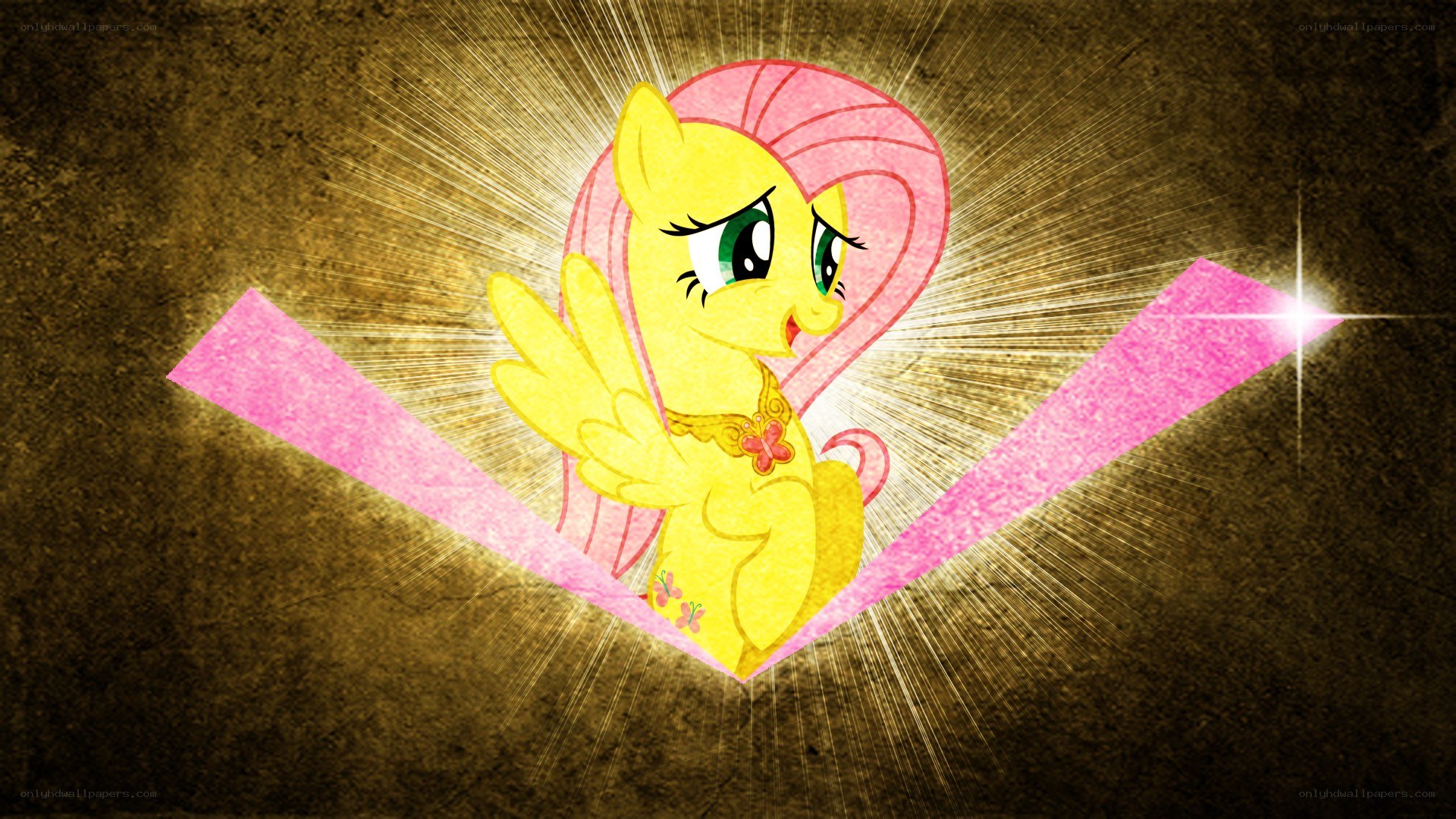 Fluttershy with glowing wings