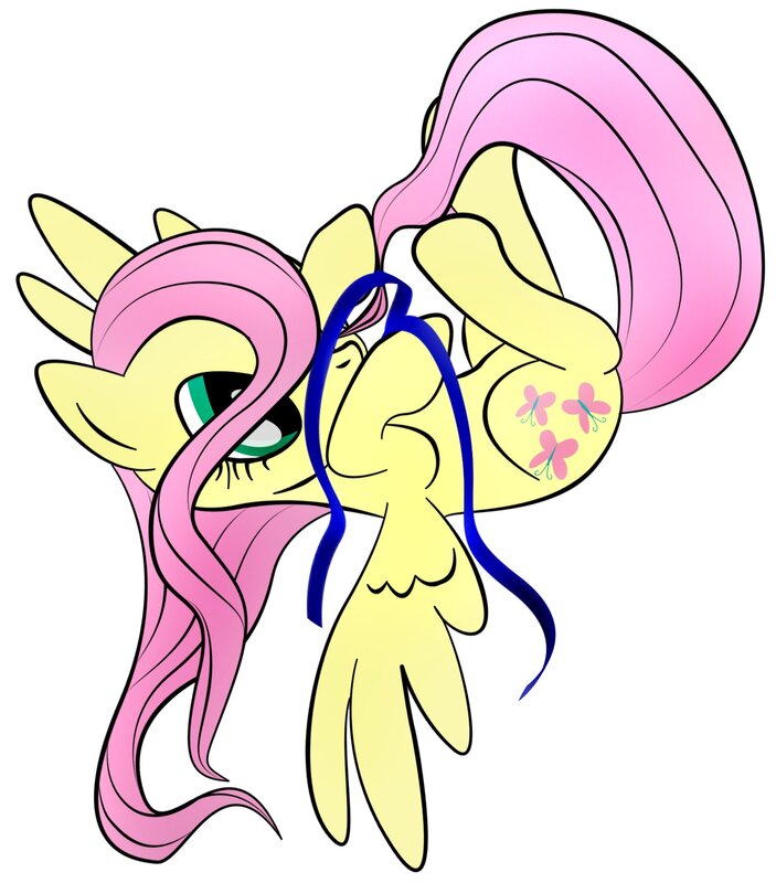 Fluttershy with ribbon
