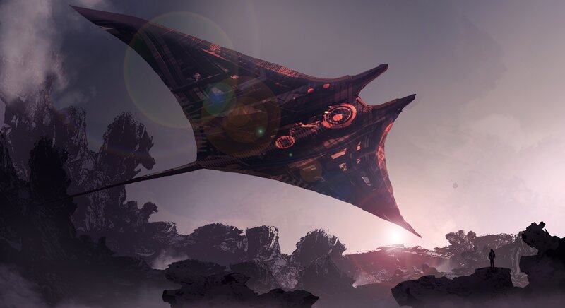 Flying Alien Ship