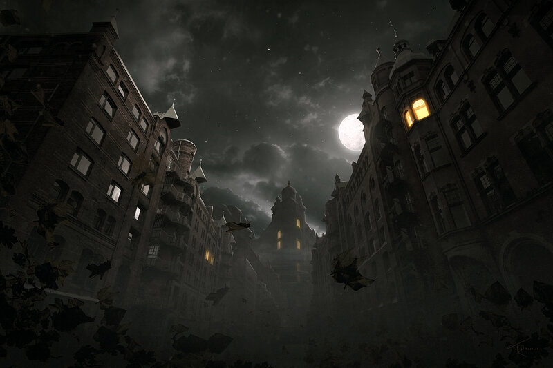 Flying Bats in Alley