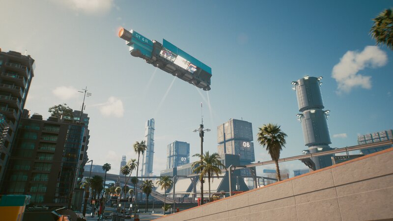 Flying Billboard in City