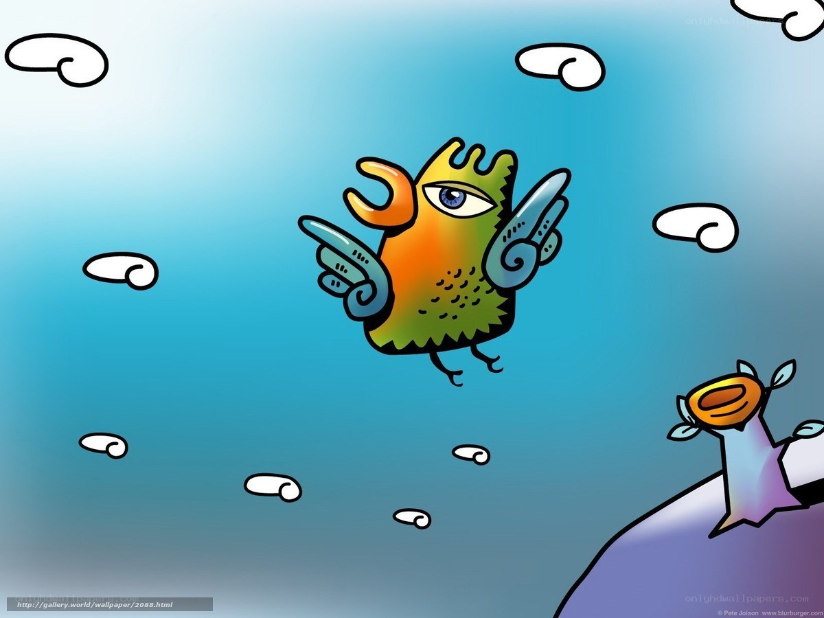 flying bird cartoon