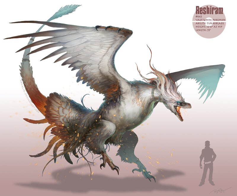 Flying Bird-like Creature — White