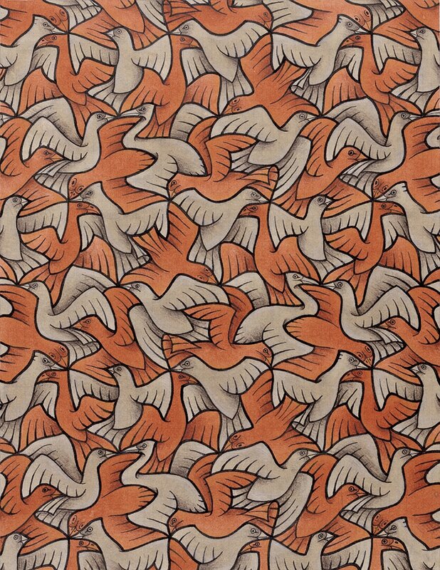 Flying Birds Pattern — Orange