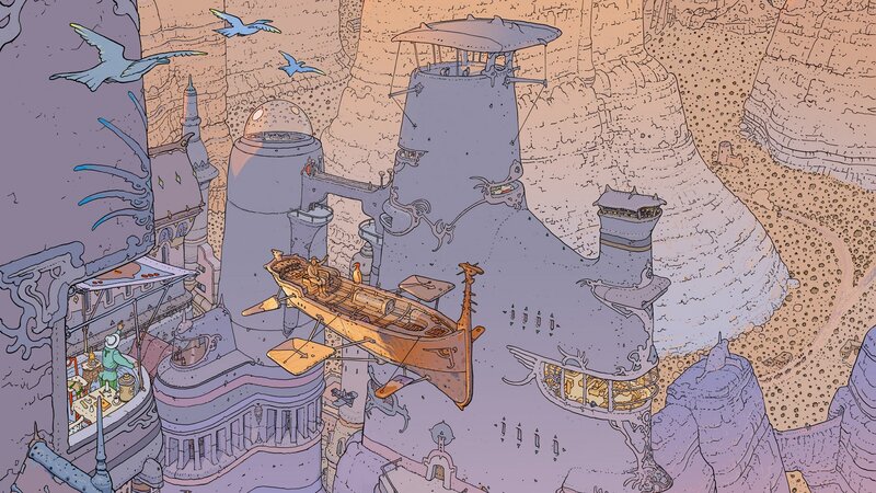 Flying Boat in Canyon