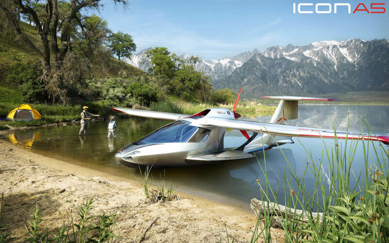 Flying Boat on Lake
