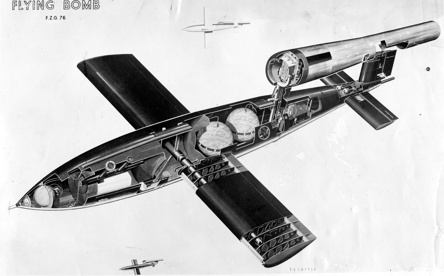 Flying Bomb Cutaway Diagram