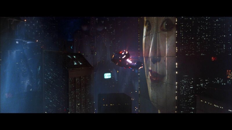 flying car in cyberpunk city