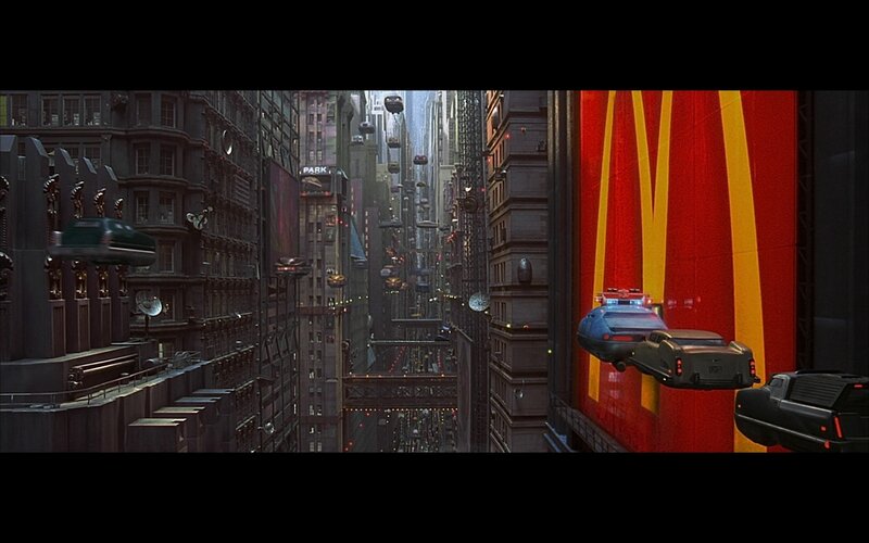 Flying Cars in City — Red