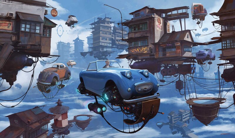 Flying Cars in Sky City