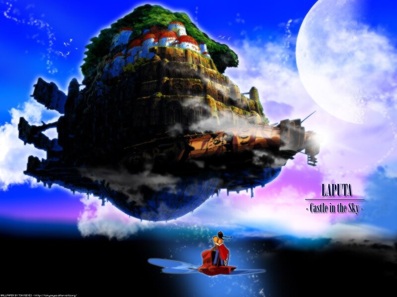 Flying Castle in Sky — Blue