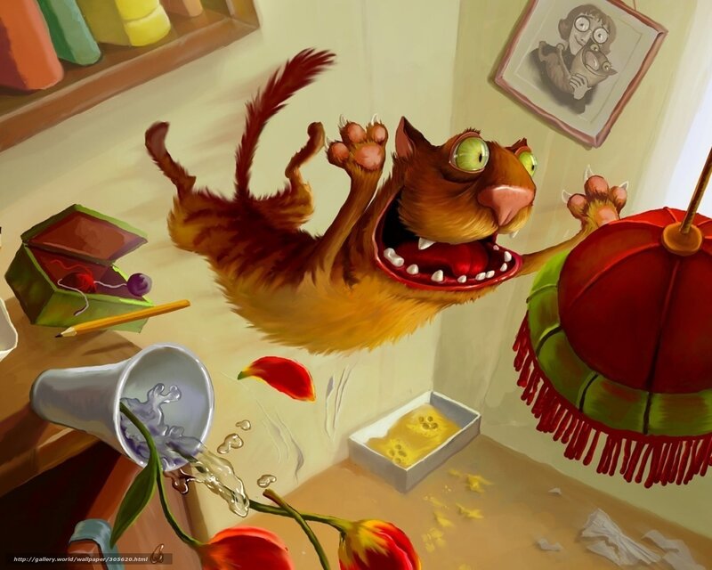 Flying Cat in Chaos — Brown
