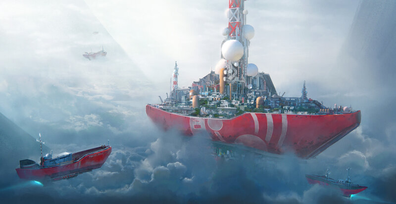 Flying City Ship