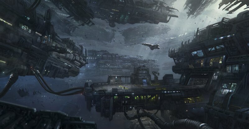 Flying City Structures — Gray