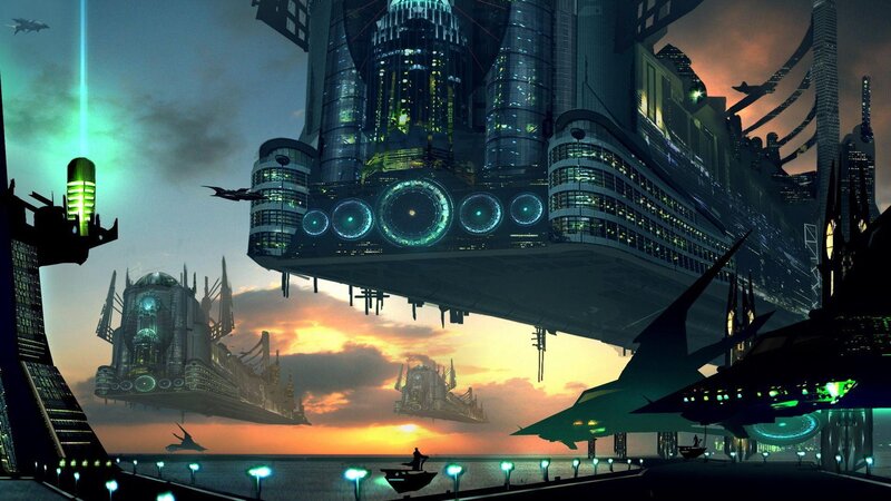 Flying City Structures — Orange