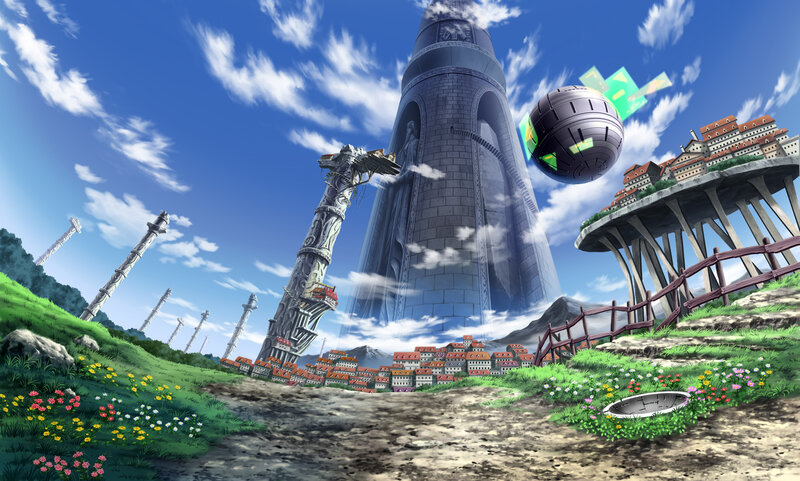 Flying City with Tower