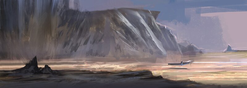 Flying Craft over Desert