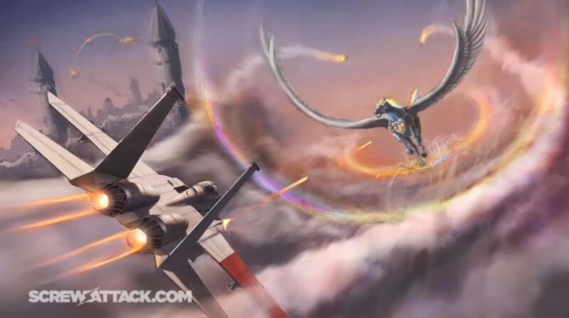 Flying Creature and Jet — Purple, Dramatic