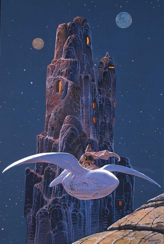 Flying Creature Near Tower