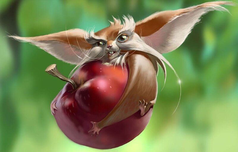 Flying Creature with Apple