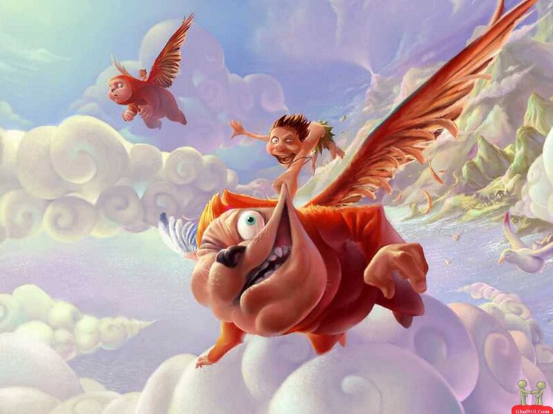 Flying Creature with Riders