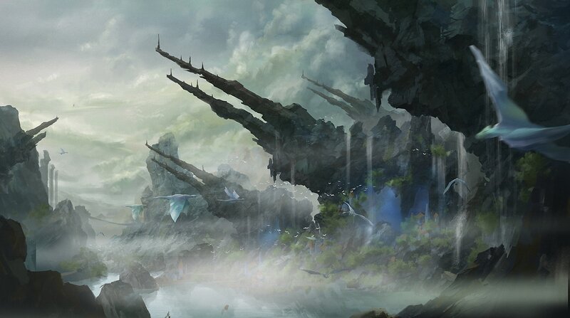 Flying Creatures in Canyon