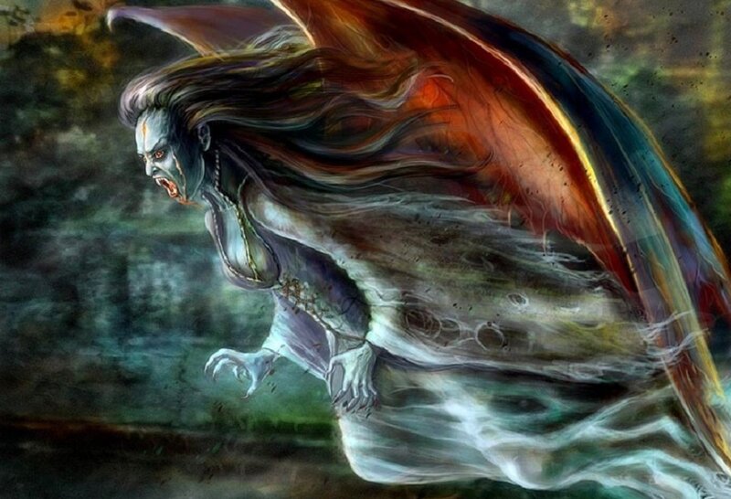 flying demon with long hair