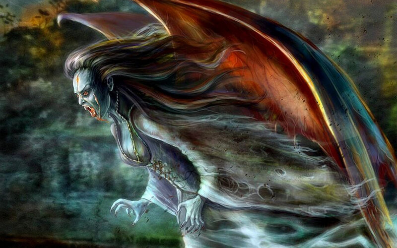Flying Demon with Wings — Gray