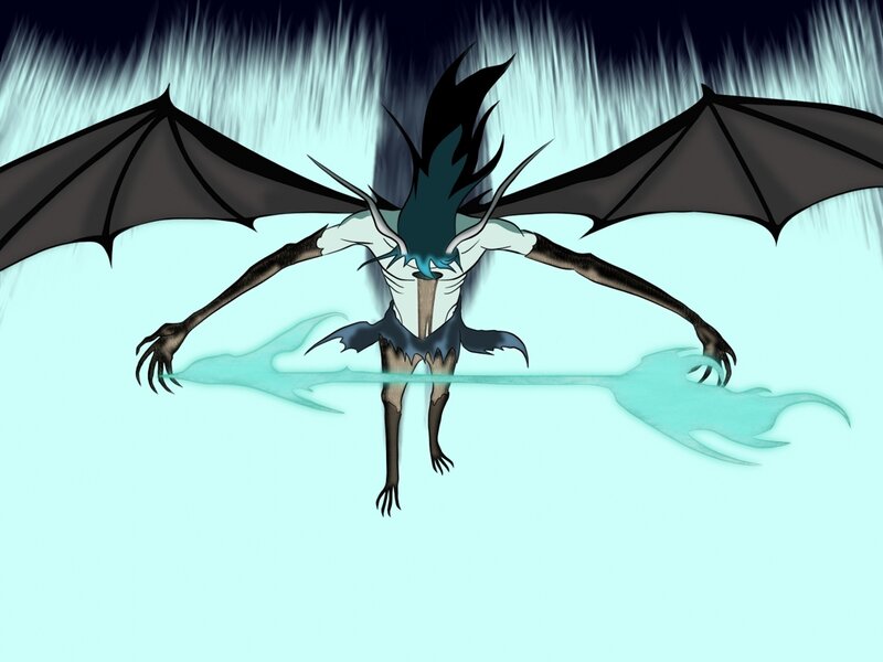 flying demon with wings
