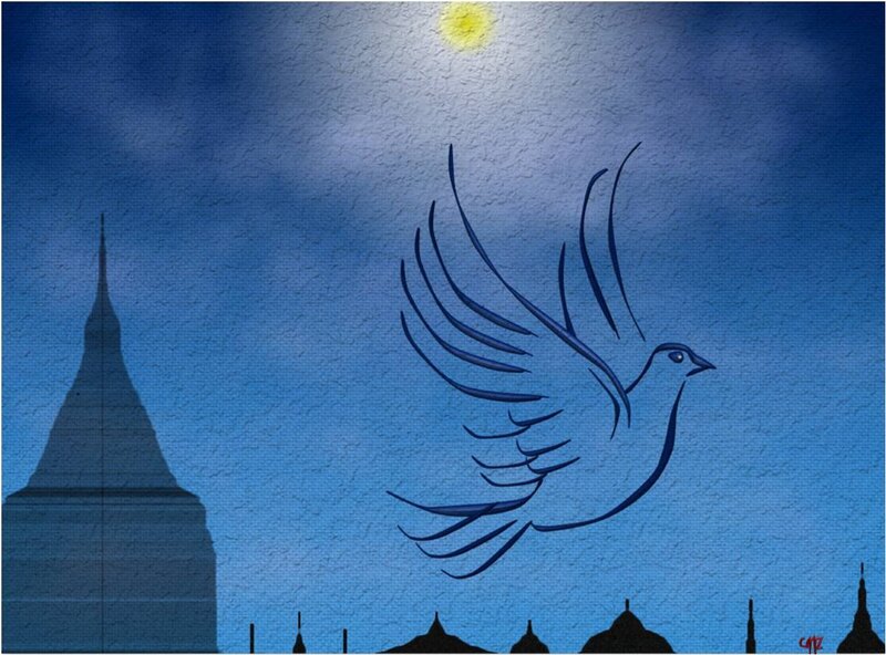 Flying Dove Silhouette