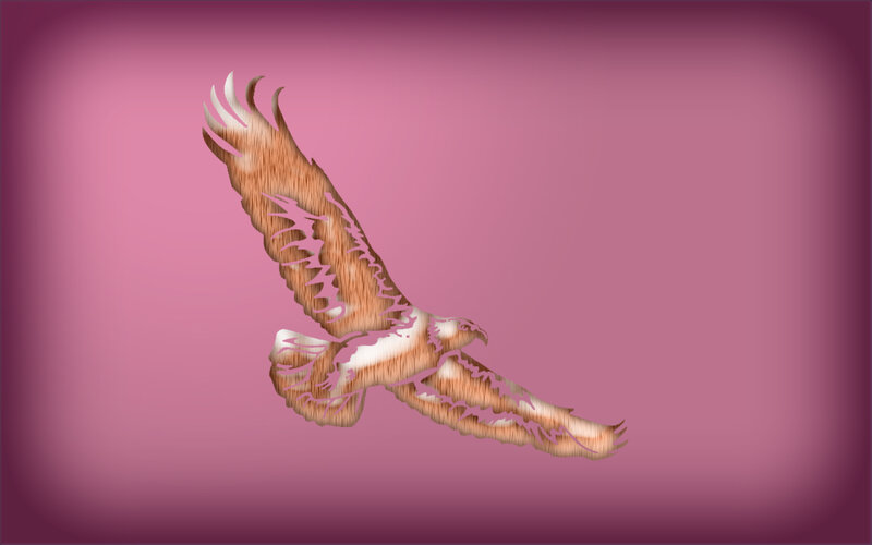 flying eagle illustration