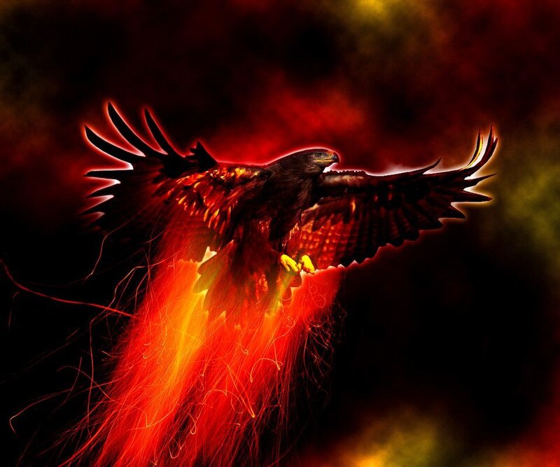 Flying Eagle with Fire