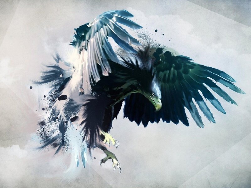 Flying Eagle with Spread Wings