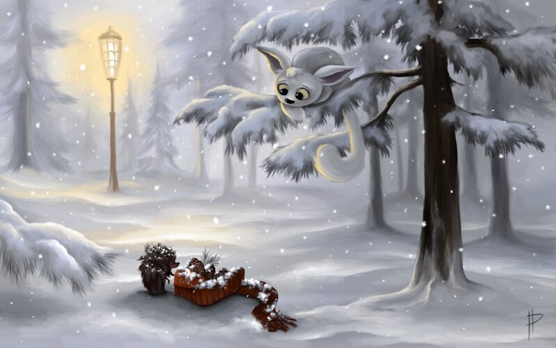 Flying Fox in Snow