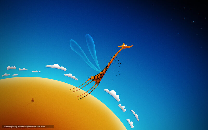 flying giraffe with wings