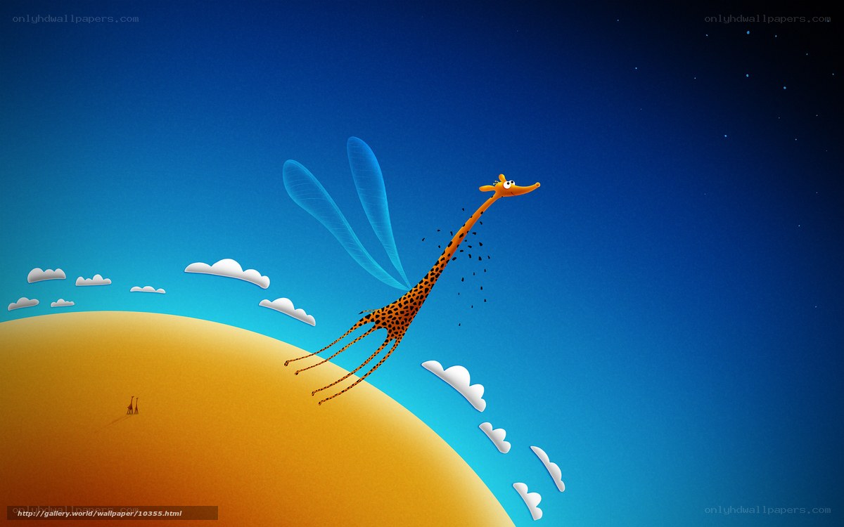 flying giraffe with wings