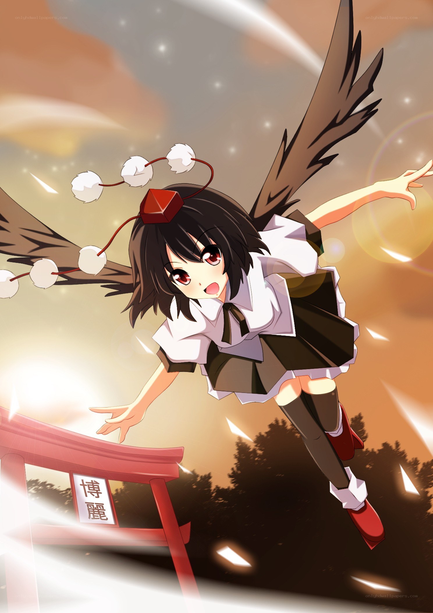 flying girl with wings