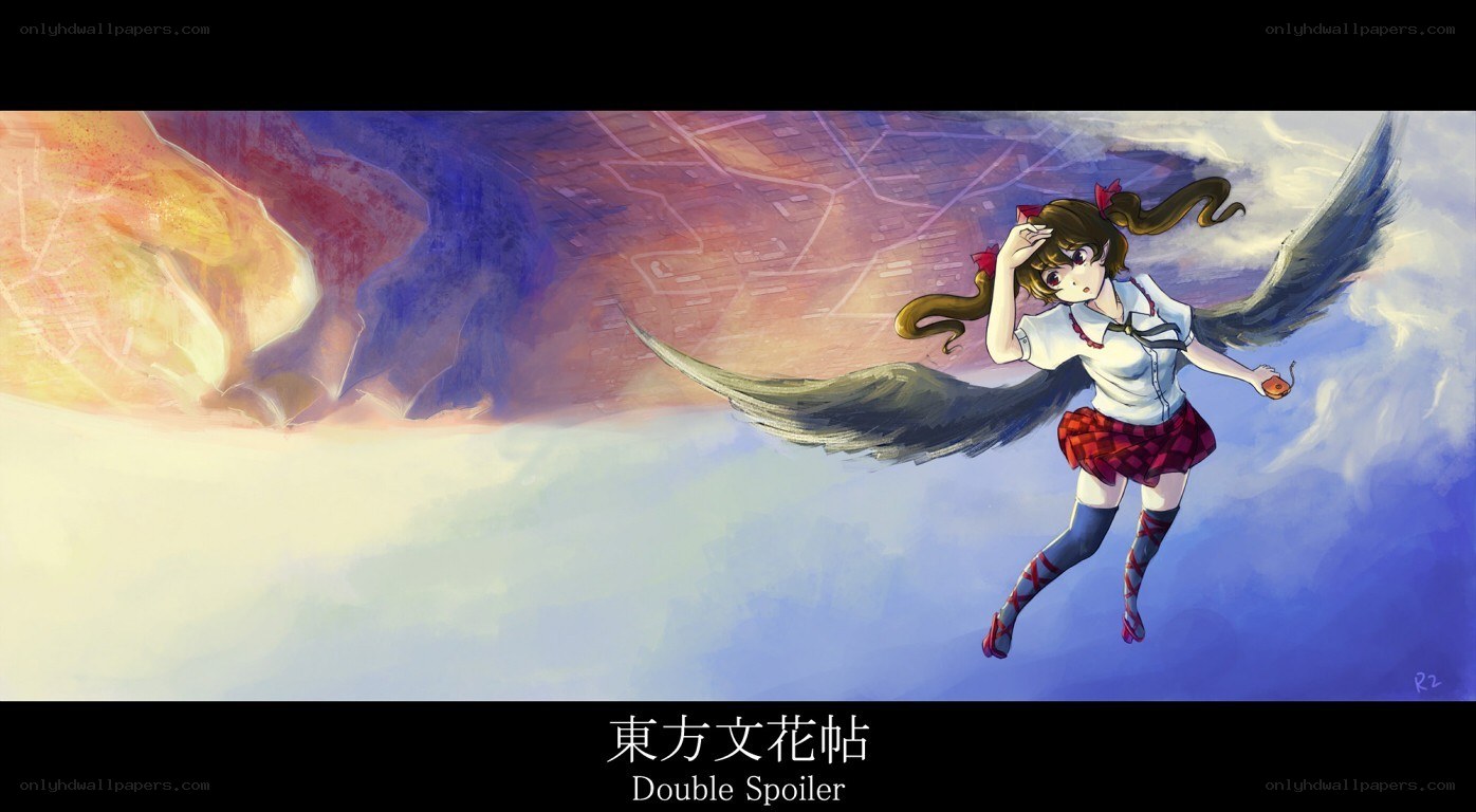 Flying girl with wings
