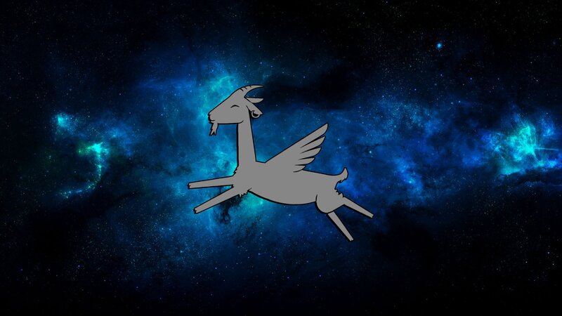 Flying Goat Silhouette