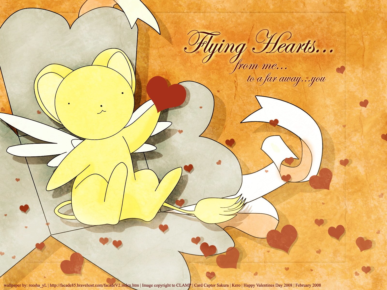 Flying Hearts Valentine Art