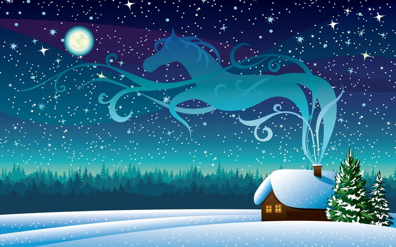 Flying Horse in Winter
