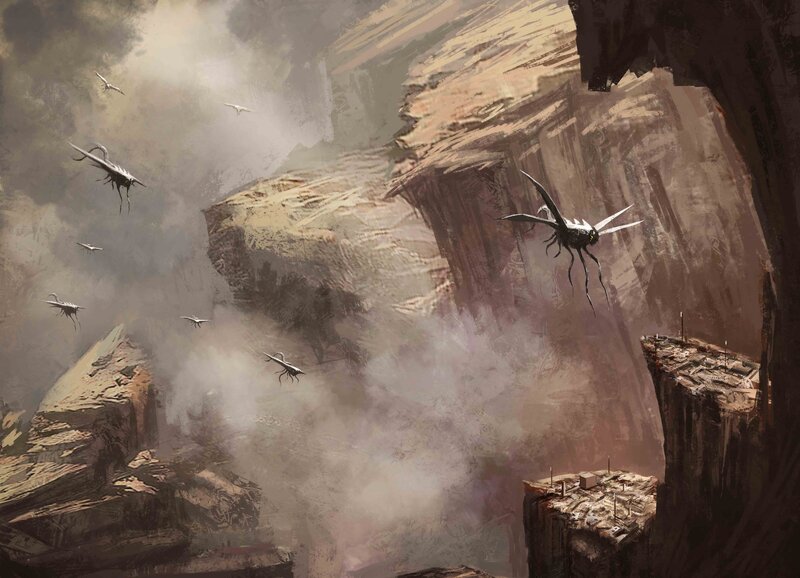Flying Insects in Canyon — Brown