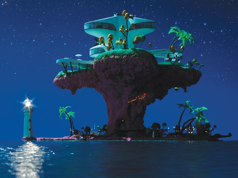 Flying Island with Lighthouse