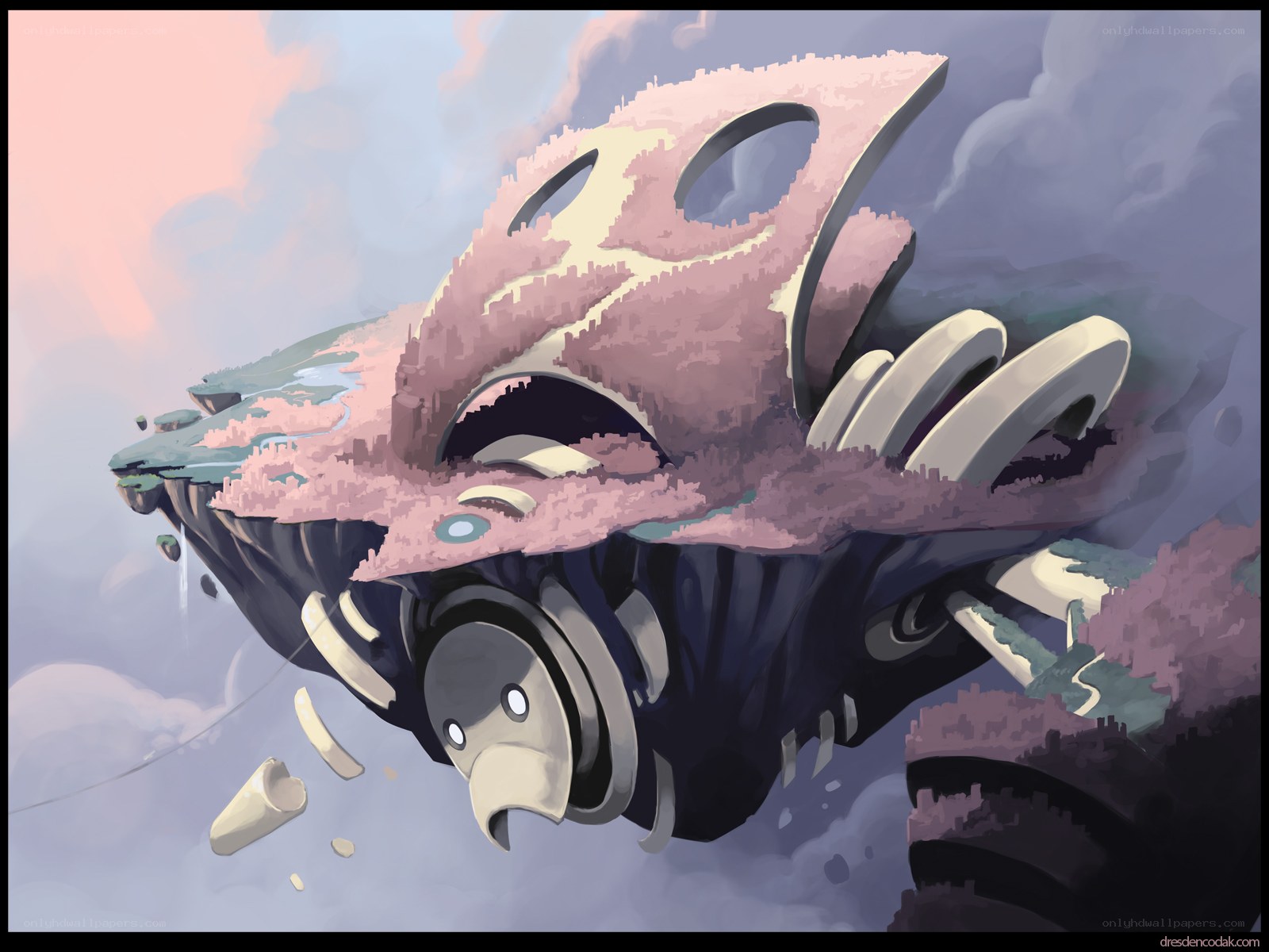 flying island wreckage