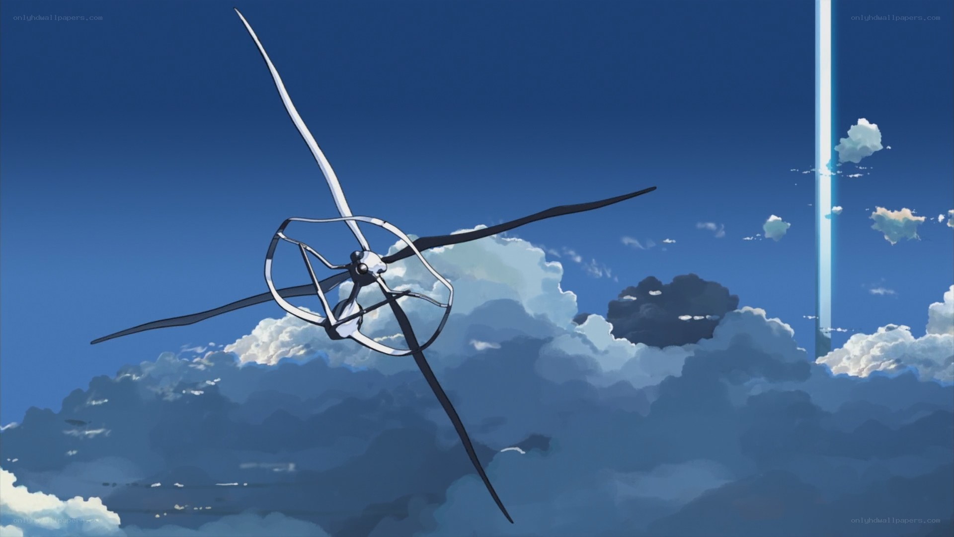 flying machine in the sky