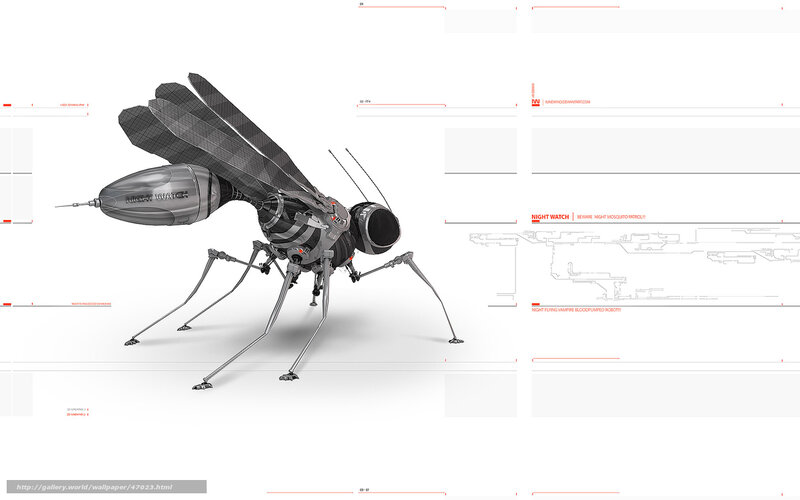 flying mosquito robot concept