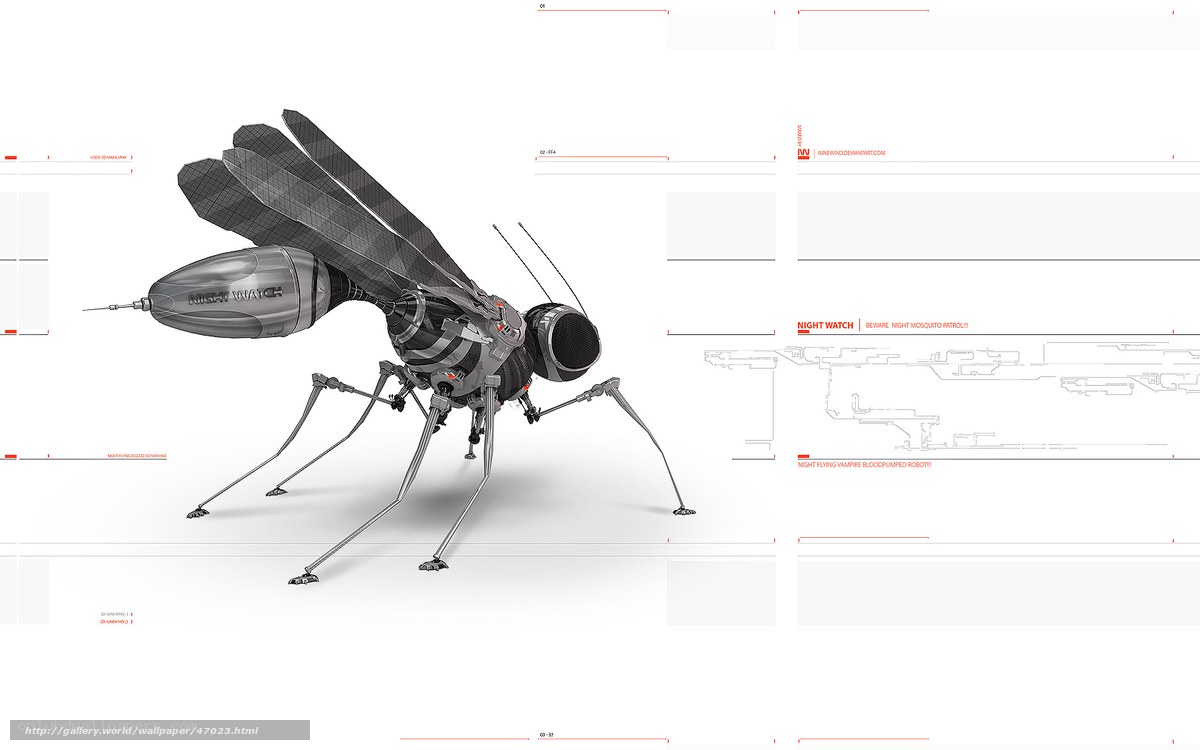 flying mosquito robot concept