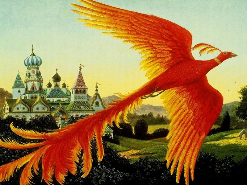 Flying Phoenix Bird — Red