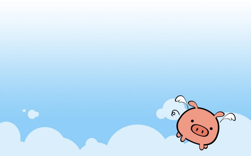 flying pig cartoon