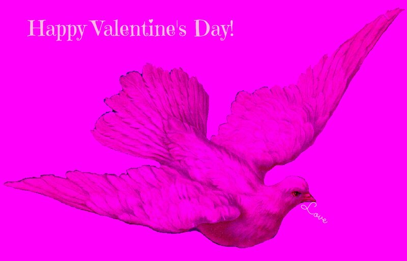 Flying Pink Dove